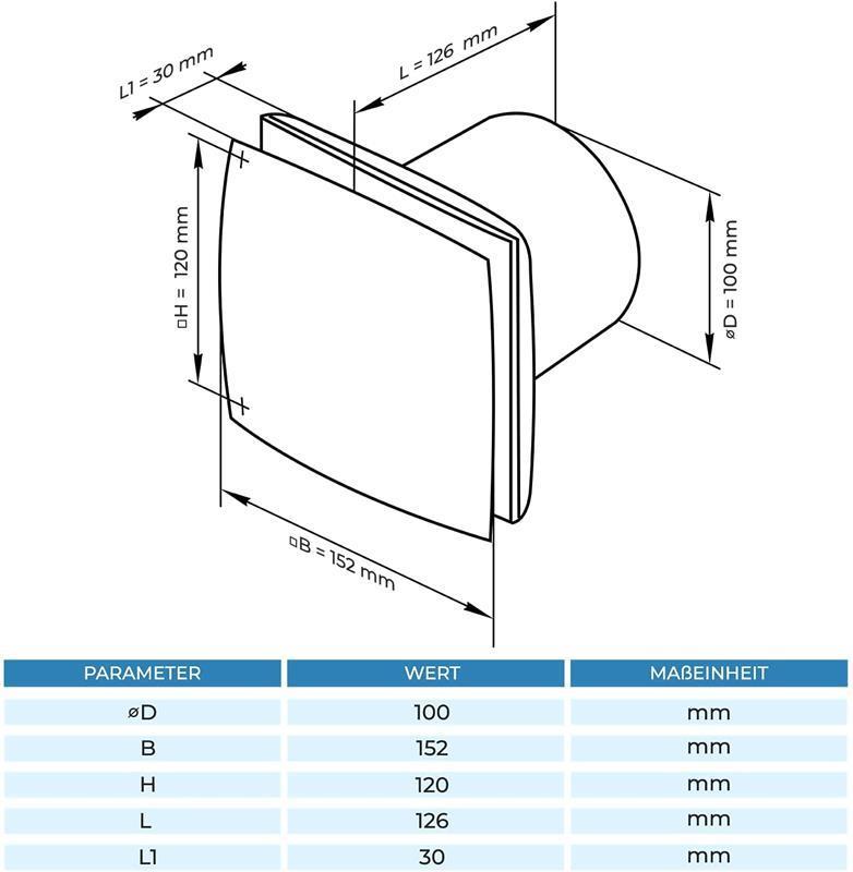 Axialventilator Albatros 150 Alba FS