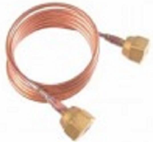 Druckausgleichsleitung / Kapillarrohr mit Überwurfmutter 1/4" SAE -  1 m mit Ventildrücker