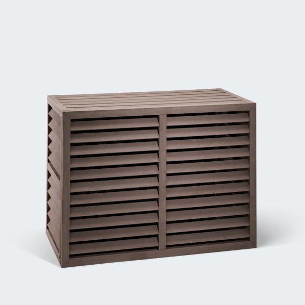 Evolar Klima- & Wärmepumpengehäuse Walnut Grey WPC M, 800x1100x550 MM