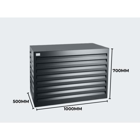 Evolar Klima- & Wärmepumpengehäuse Dunkles Anthrazit Aluminium S, 700x1000x500 MM