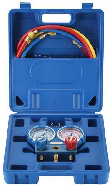 2-Wege Monteurhilfe mit 3 Füllschläuchen, D=68 mm, mit Koffer VMG-2-R410A-B