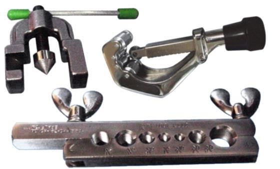 Bördelgerät 3/16-1/4-5/8" + Rohrschneider 1/8-1.1/8"