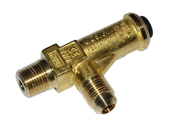 Sicherheitsventil CASTEL 3060/33C400, Bördel, 3/8" NPT - 3/8" SAE, 40 bar