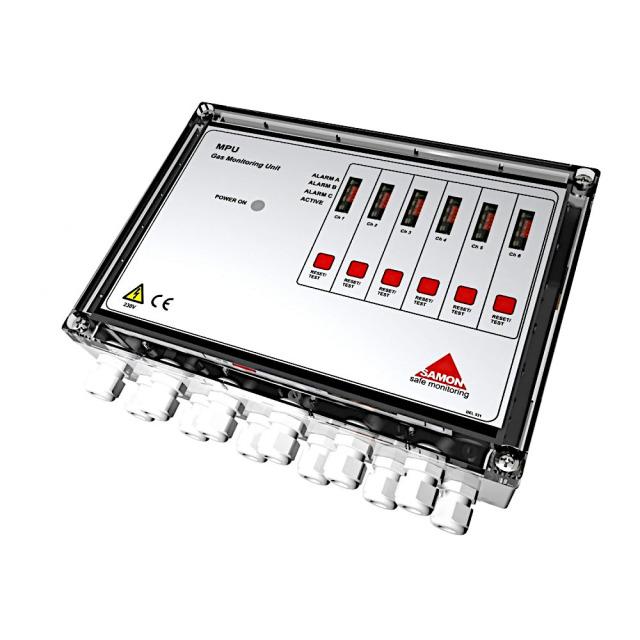 Samon MPU6C 20-305 Gaswarnkontrolleinheit 6-Kanal IP66 230VAC/24VDC