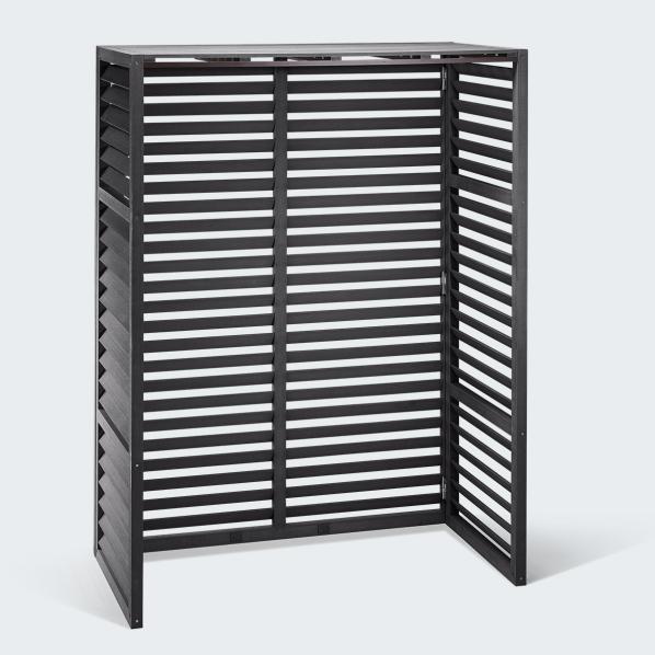 Evolar Klima- & Wärmepumpengehäuse Charcoal Grey WPC Tower, 1600x1200x650 MM