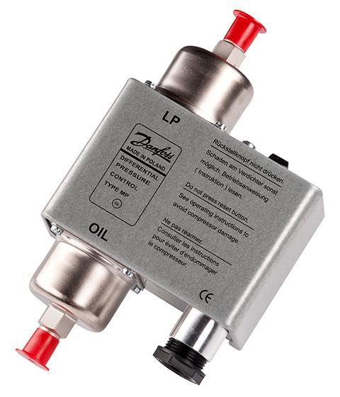Differenzdruckschalter Danfoss MP55 - 60 sec, -1 - 12 bar, man. Differenz 0,65 bar, Bördelung 1/4" SAE- nicht lieferbar, ersetzt durch 060B017191