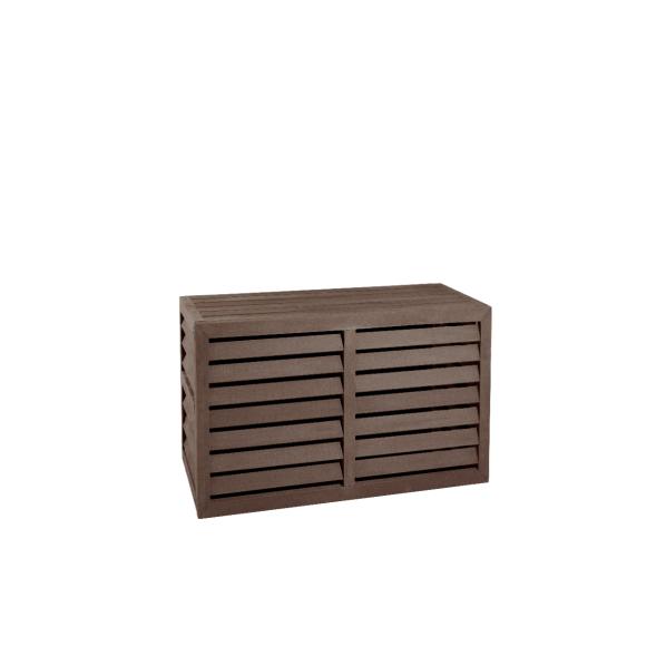 Evolar Klima- & Wärmepumpengehäuse Walnut Grey WPC XS, 600x900x400 MM
