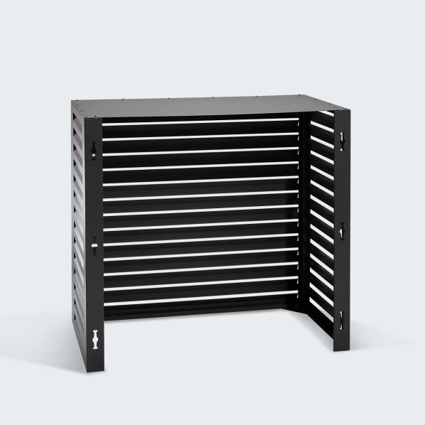 Evolar Klima- & Wärmepumpengehäuse Schwarz Aluminium L, 1100x1200x650 MM