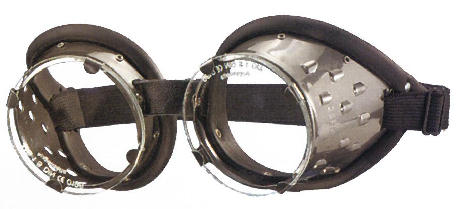 PERKEO Aluminium-Schutzbrille STROOF mit gepolsterter Augenumrandung, DIN5