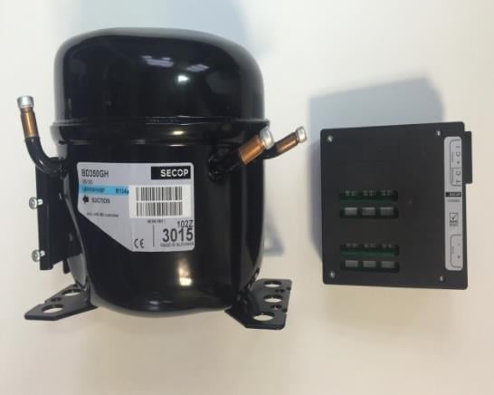 Kompressor SECOP / Danfoss BD350GH, 102Z3015, LBP/MBP/HBP - R134a, 12V, mit Anlaufelektronik, 101N0830