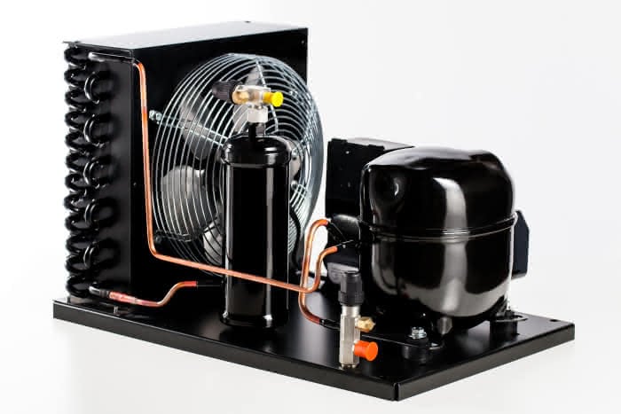 Embraco Verflüssigungssatz vollhermetisch UNEU6214Z R134a/R513A 230V