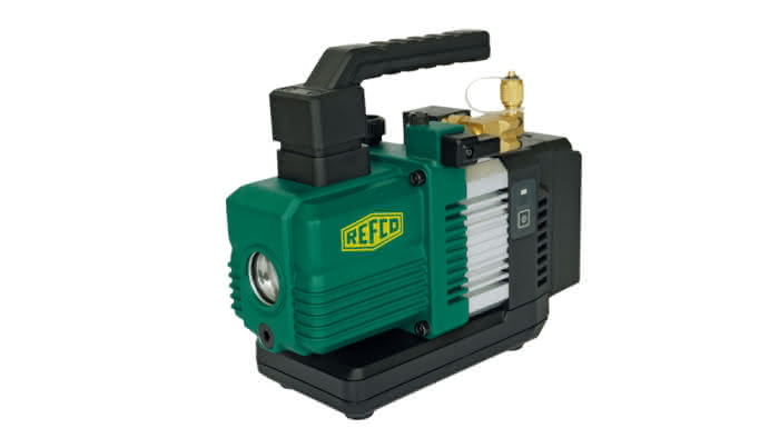 Refco 4689076 2-stufige Vakuumpumpe ECO-2-A2L-e, 2-stufig, 57 l/min, Akkubetrieb