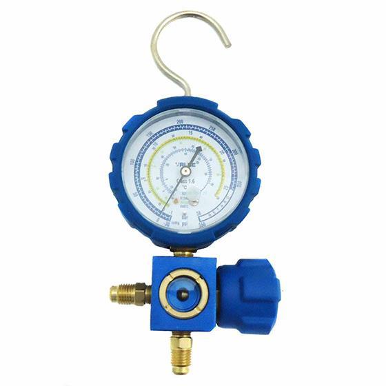 Einzelmanometer Wert Niederdruck, R134a, R407, R22, mit Schauglas