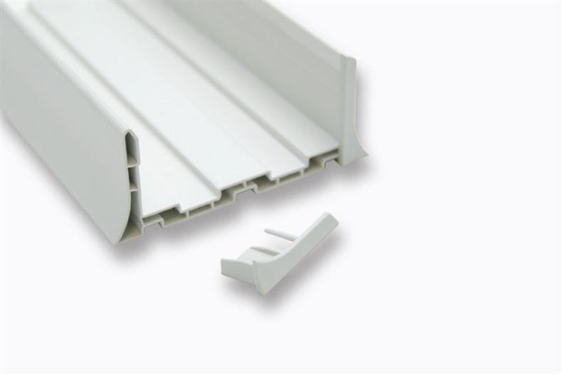 PVC Endkappe links U-Profil - RAL 9010