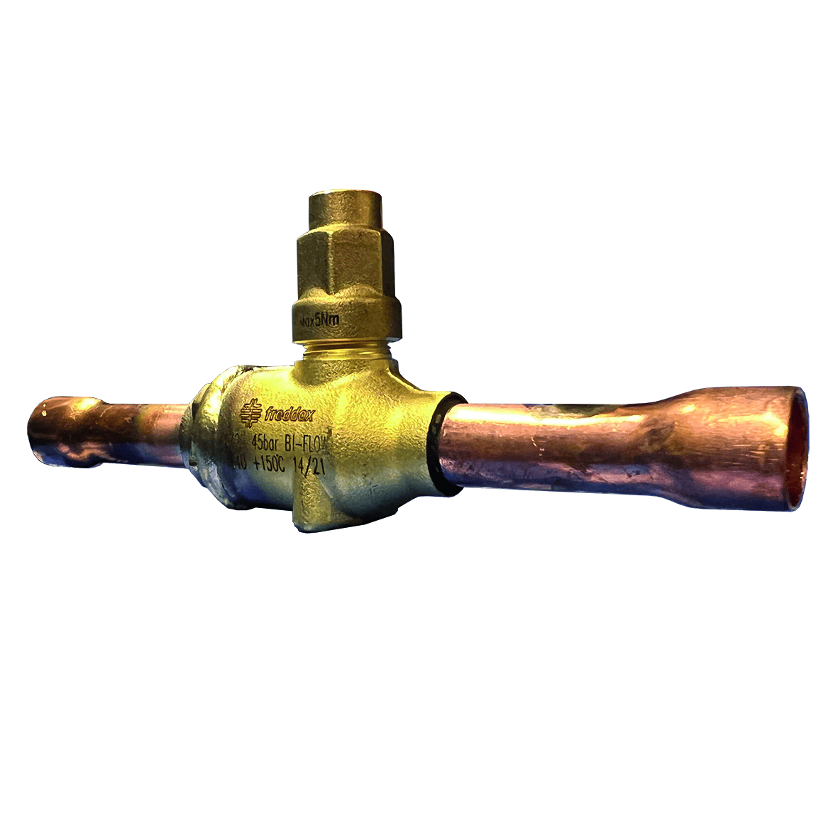 Freddox Kugelabsperrventil FDX 601017667 ohne Schrader, gelötet, 54 mm, HFC, 45 bar