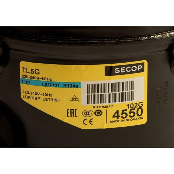 Verdichter SECOP / Danfoss TL5G / TL5GX, 102G4550, LBP/HBP - R134a, 220 - 240V - Alternative verfügbar: FRK5G