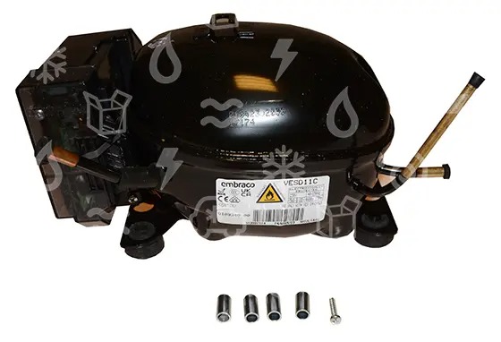 Verdichter EMBRACO VESD11C, LBP- R600a, 220-240V / 50-60Hz (ohne Frequenzumrichter)
