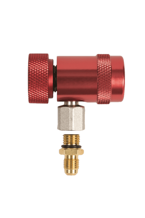 Refco 4687053 Serviceventil RC-1234yf-R 1/4" SAE rot mit Schnellanschluss