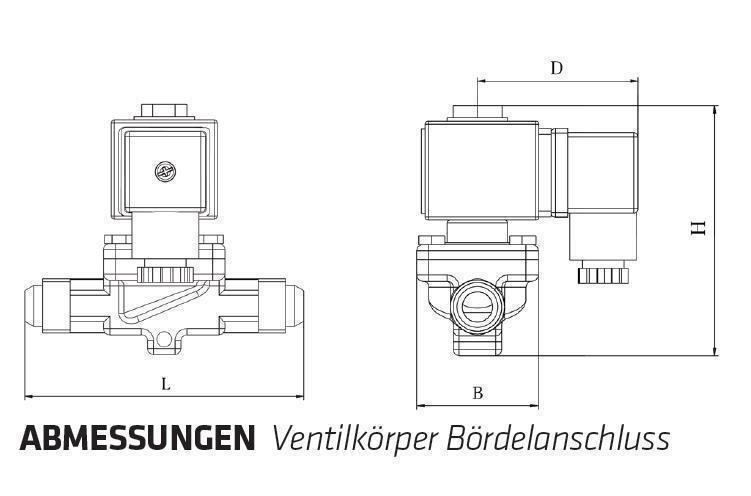 Magnetventil Sanhua NC, Löt 12 mm, kv 1.90, MDF-A03-10H005, ohne Spule