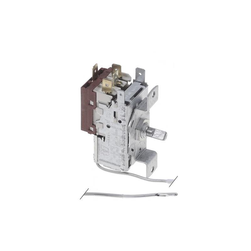 THERMOSTAT für Verdampfer Ranco K61-L1508, 4 Kontakte 6A 250V, Kapillarrohr 1800 mm, kalt -18,0°C, warm -8,0°C, halbmondförmige Achse 6x4,6 mm