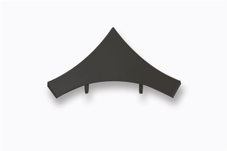 Oberkappe Innenecke Sockelleiste - RAL 9005