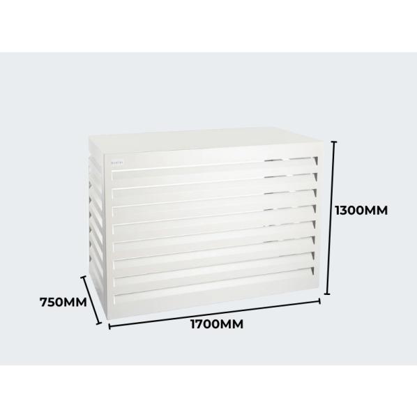 Evolar Klima- & Wärmepumpengehäuse Weiß Aluminium XL, 1300x1700x750 MM