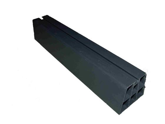 Bodenstütze, L = 1000 mm, H = 80 mm, M = 140 kg, Material PVC, schwarz