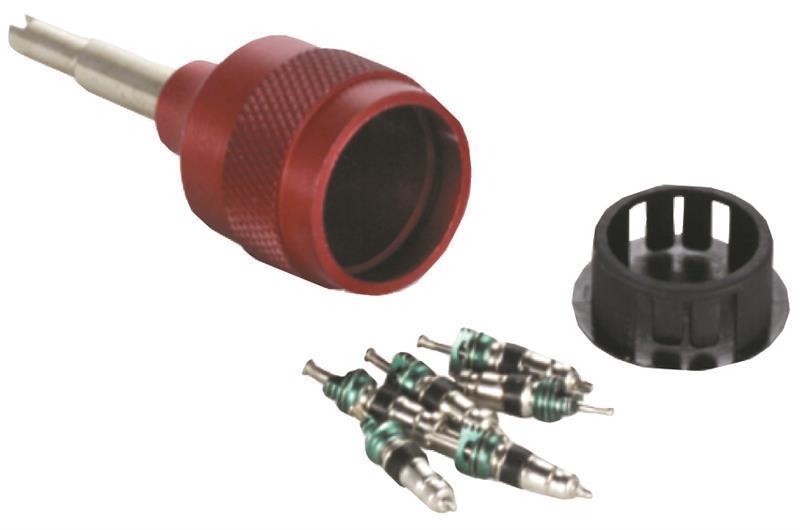 Ventilkernentferner Set (inklusive  6 Ventilkerne) für R12