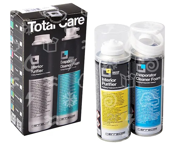 Errecom Komplettset zur Klimaanlagen-Hygiene – Schaum + Aerosol, 2×200 ml, Vanille
