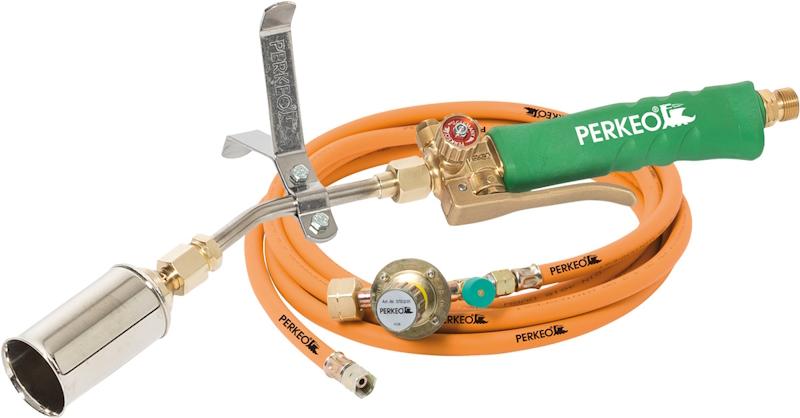 PERKEO Aufschweißbrenner-Set HEXE, Rohrlänge 125mm, Schlauchlänge 5m