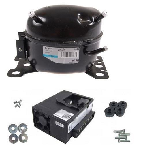 Verdichter SECOP / Danfoss BD80F, LBP- R134a, 12-24V DC, 50 Hz, mit Anlaufelektronik