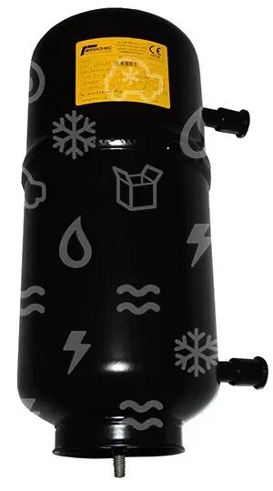 Flüssigkeitssammler, 28 BAR, 3,4 l, Eingang 12 mm ODS, Ausgang 12 mm, M8,
