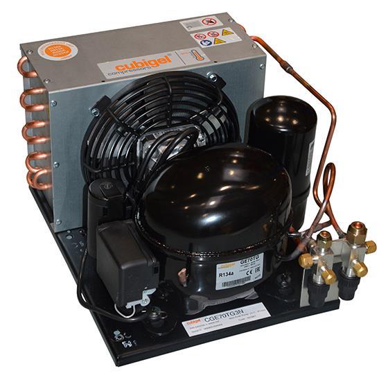 Verflüssigungssatz Aspera UEMT2130GK, LBP - R404A, 230 V, 50 Hz R134a, HBP, CG, CGE70TG3NR
