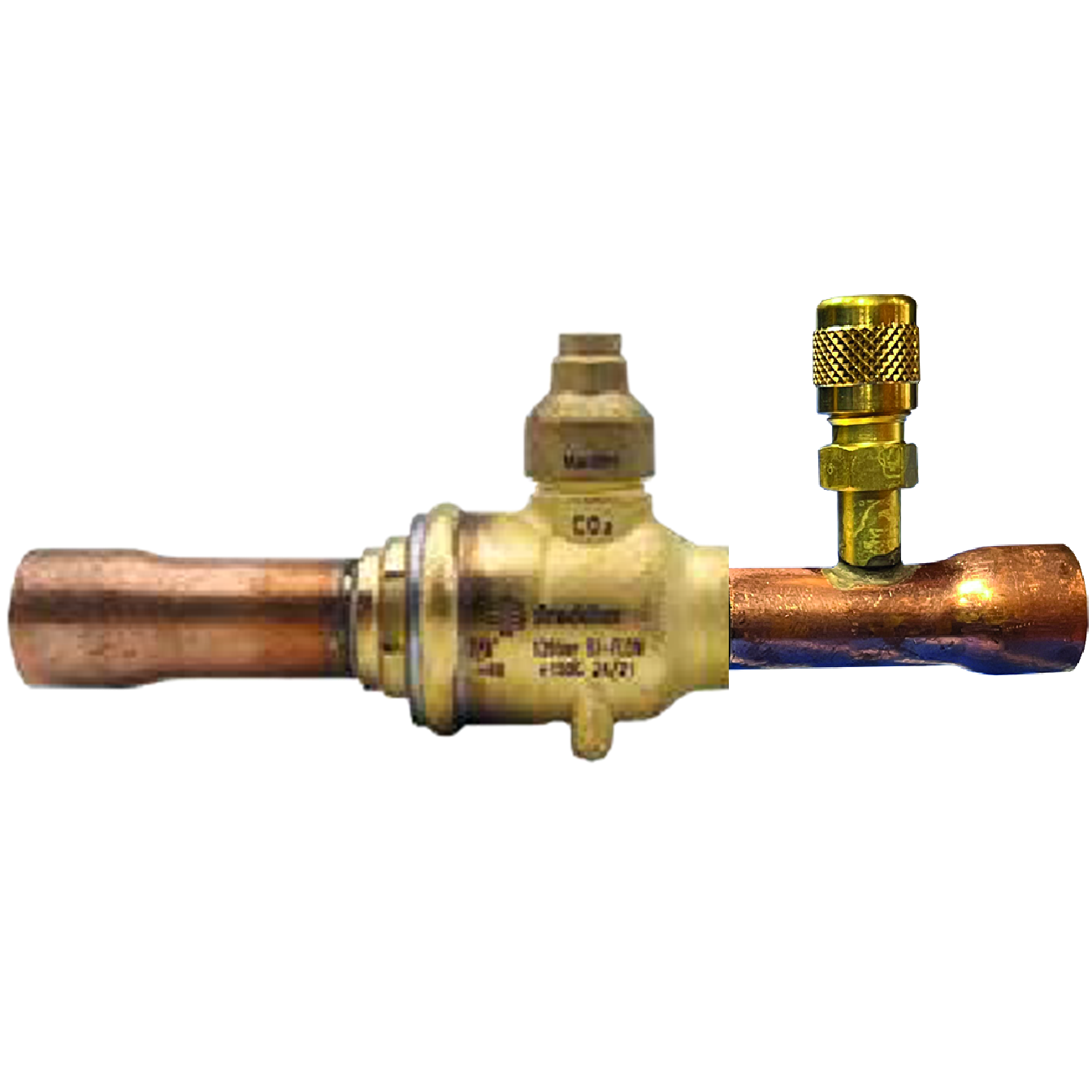 Freddox Kugelabsperrventil FDX 601017783, mit Schrader, gelötet, 42mm, R744, 120bar