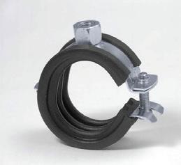 Rohrschelle einschraubig mit Schallschutz M8 60-64 mm - 2"