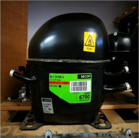 Verdichter SECOP / Danfoss NL7.3CNX.2, LBP/MBP - R290, 115-127V, 60Hz, 105H6790