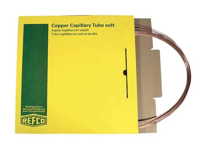 Kupferrohr Kapillarrohr CU REFCO, TC-36 - 0,9 mm x 2,1 mm, Rolle 30 m