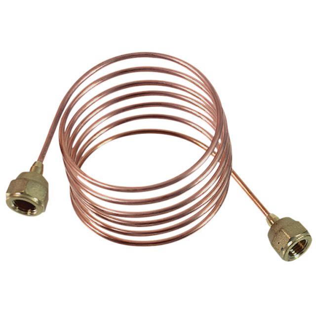 Druckausgleichsleitung / Kapillarrohr mit Muttern 1/4 "SAE, L = 1 m, d = 2,5 mm mit Ventildrücker