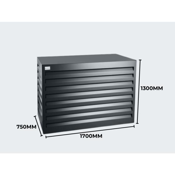 Evolar Klima- & Wärmepumpengehäuse Dunkles Anthrazit Aluminium XL, 1300x1700x750 MM