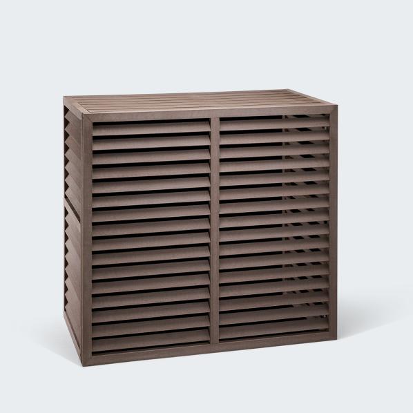 Evolar Klima- & Wärmepumpengehäuse Walnut Grey WPC L, 1100x1200x650 MM