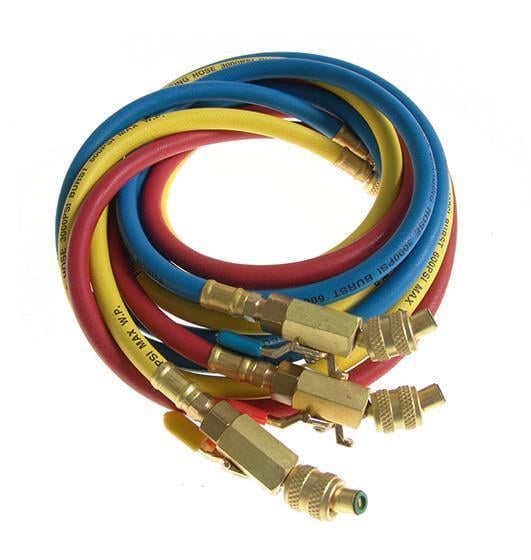 Füllschlauchsatz mit Kugelhahn SH-Set, R410A, Satz 3 x 2,4 m (96"), 1/4 "SAE - 5/16"