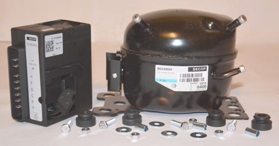 Verdichter SECOP / Danfoss BD250GH, 101Z0406, LBP/MBP/HBP - R134a, 12/24V DC, mit Anlaufelektronik 101Z0406