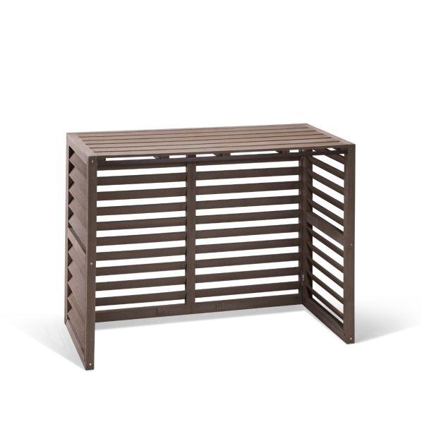 Evolar Klima- & Wärmepumpengehäuse Walnut Grey WPC M, 800x1100x550 MM