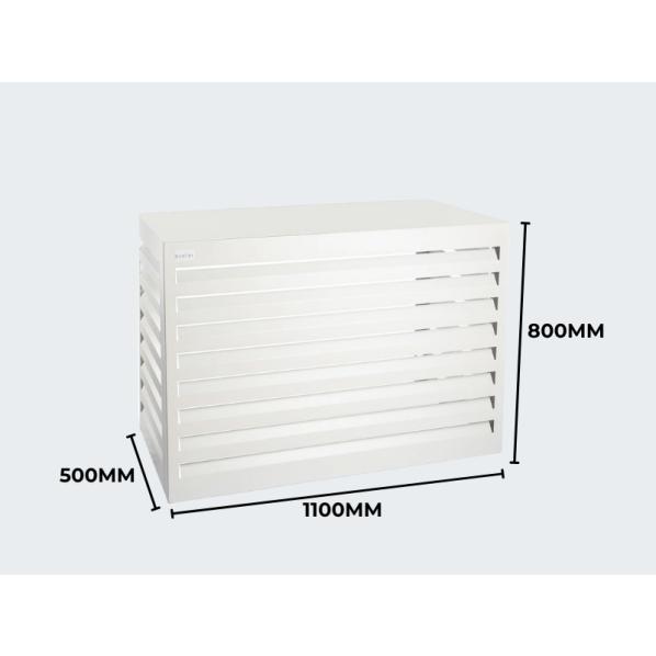 Evolar Klima- & Wärmepumpengehäuse Weiß Aluminium M, 800x1100x550 MM