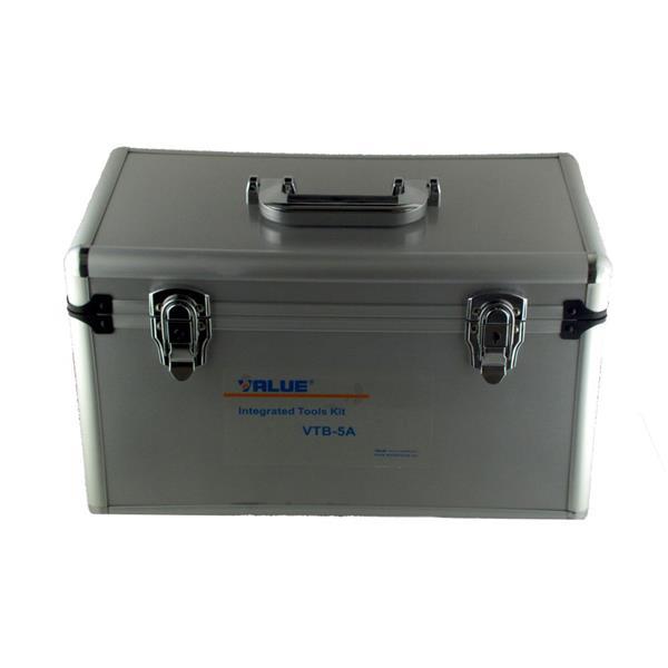 Alunimium Werkeugkoffer (Vakuumpumpe, Bördelgerät metrisch, Rohrschneider, Rohrentgrater, Monteurhilfe, Rohrexpander, 3 Füllschläuche), VTB-5A Value