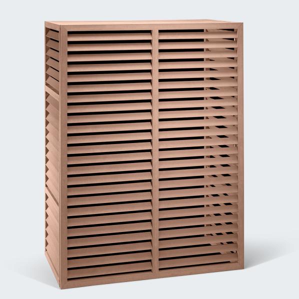Evolar Klima- & Wärmepumpengehäuse Tropical Teak WPC Tower, 1600x1200x650 MM