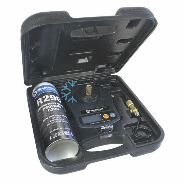Mastercool Hochpräzise Ladewaage 98202 mit Stauraum für 14 Unzen in einem blasform Tragekoffer