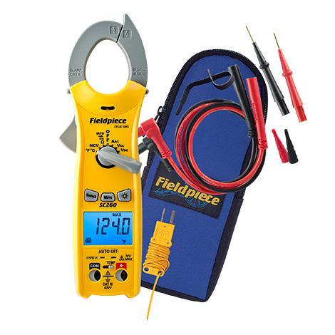Kompaktes Zangenamperemeter mit Echt-Effektivwert-Anzeige SC260 FIELDPIECE