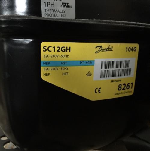 Verdichter SECOP / Danfoss SC12GH, HBP - R134a, 220-240V, 50/60Hz, 140L8261