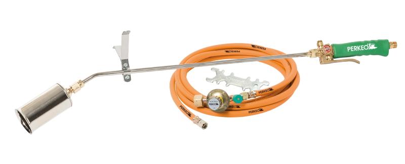 PERKEO Aufschweißbrenner-Set TURBINE 550, Rohrlänge 550mm, Schlauchlänge 5m